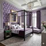 Wisteria Damask Wallpaper