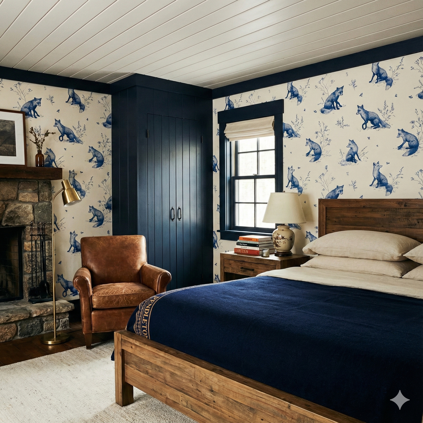 Bluewarden Foxes Wallpaper