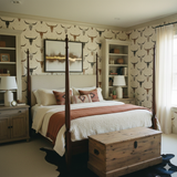 Cattletrail Constellation wallpaper featuring a bull skull pattern.
