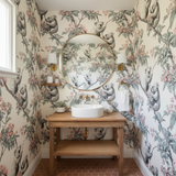 Gumtree Companions wallpaper with a playful koala and floral pattern on an off-white background.
