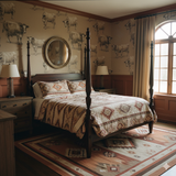 Tan Canyon Dairy wallpaper with a cattle pattern, animal illustrations, and rustic style.