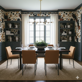 Hearth Blend Wallpaper with abstract blotch pattern and neutral color palette.
