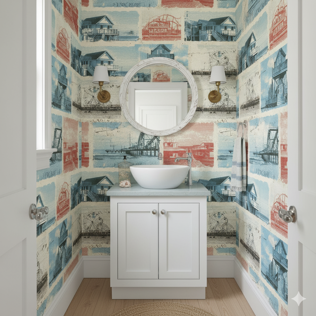 Boardwalk Ephemera Wallpaper