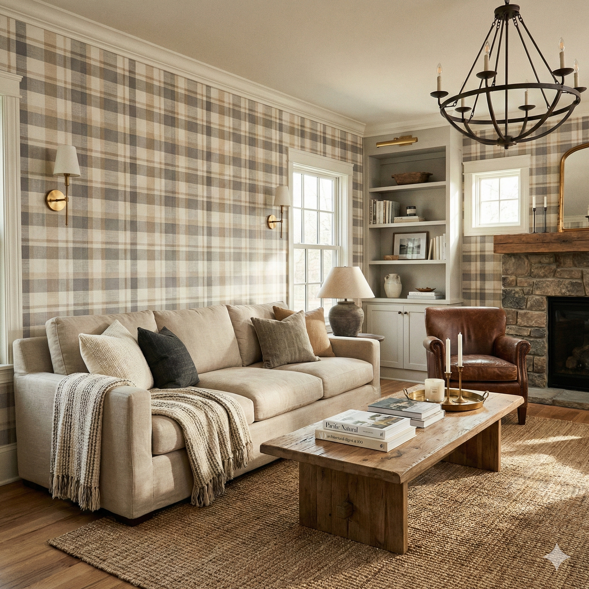 Muted Field Plaid Wallpaper – Canvas & Ivy