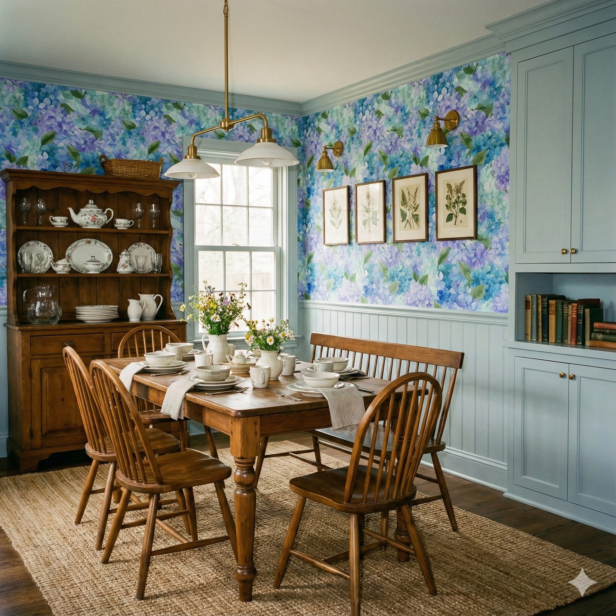 Isle of Hyacinth Wallpaper featuring a colorful floral pattern.