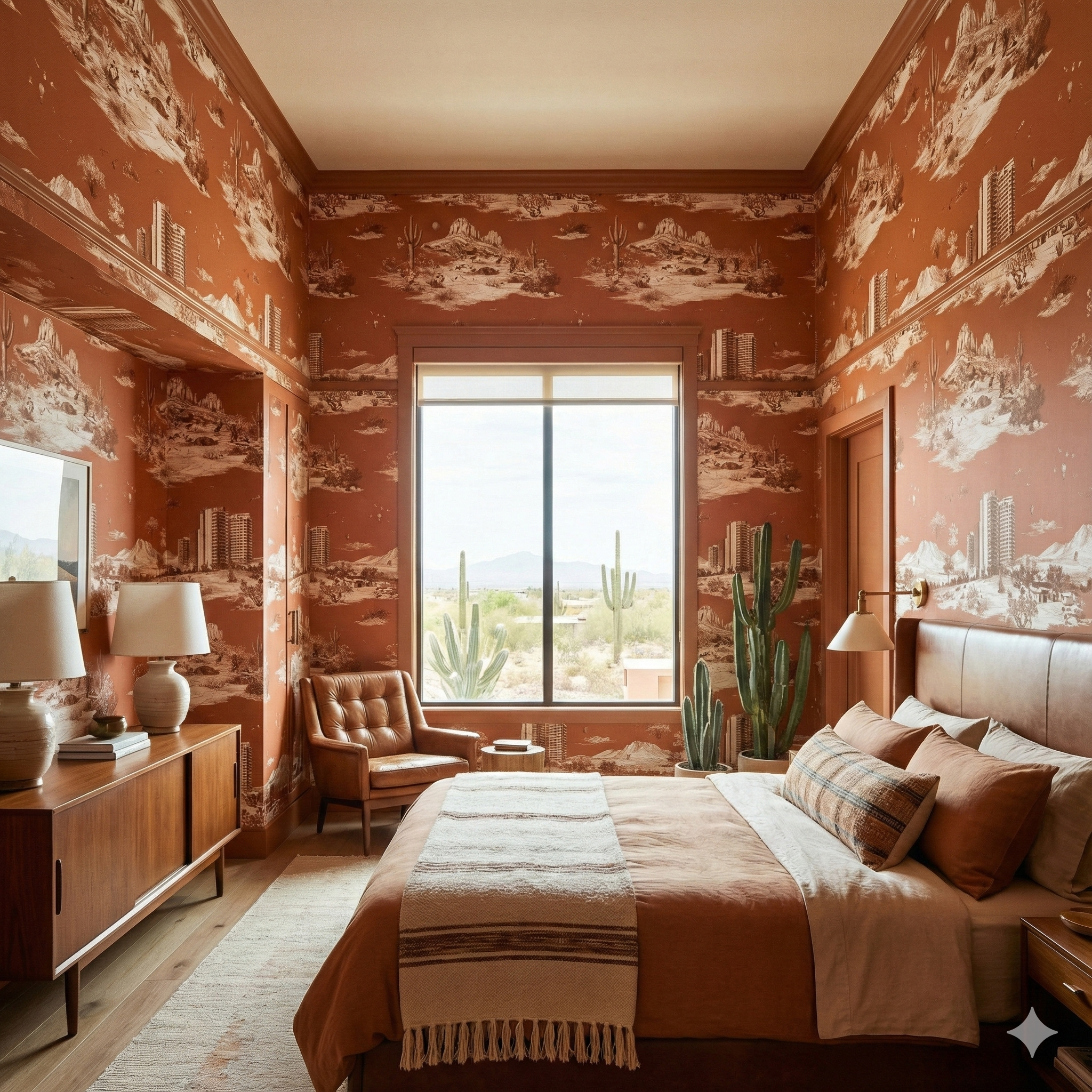 Sonora Vista Chronicle wallpaper in desert landscape style with building details.
