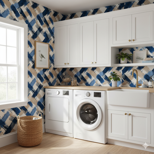 Indigo Draft Wallpaper