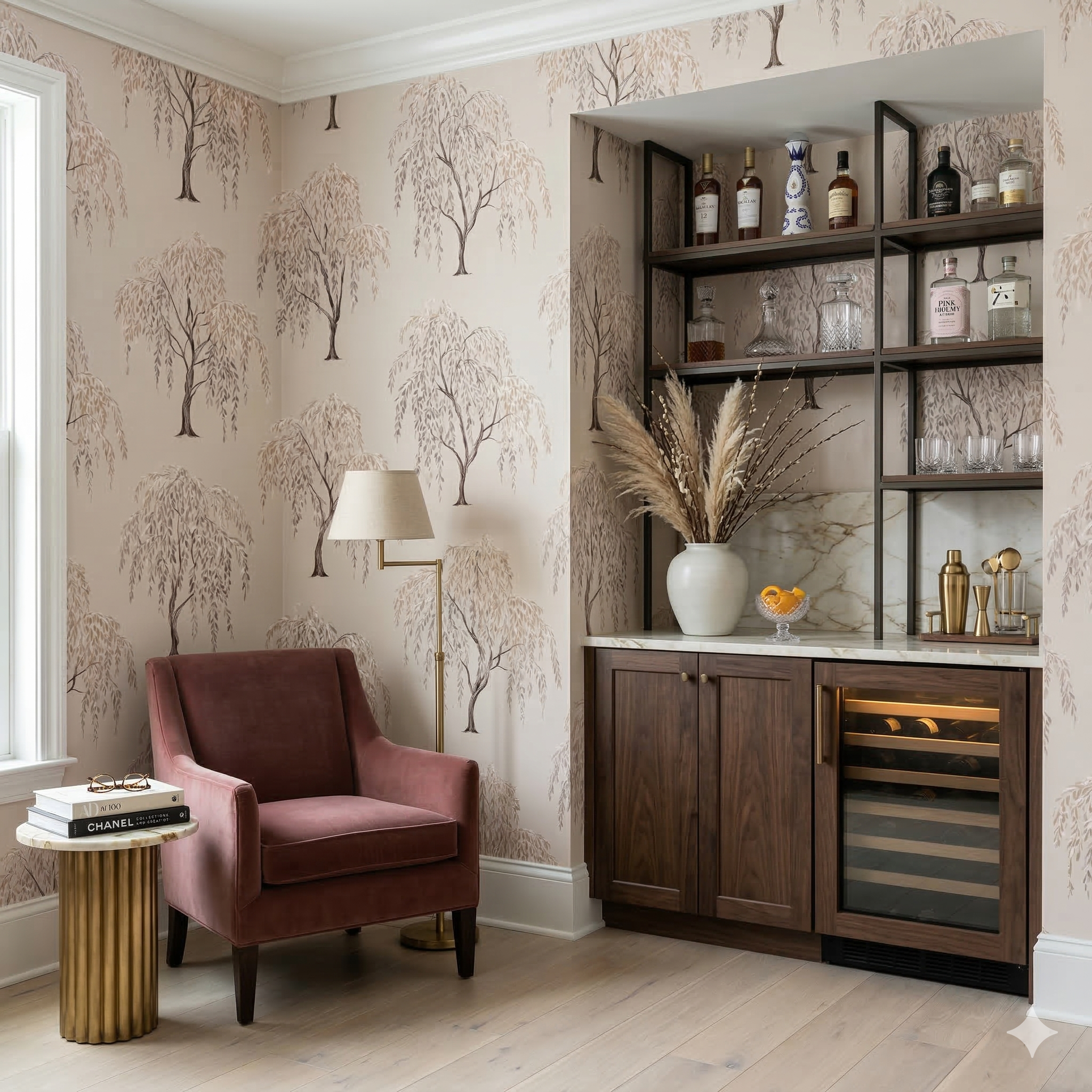 Silhouette Willowmere Wallpaper