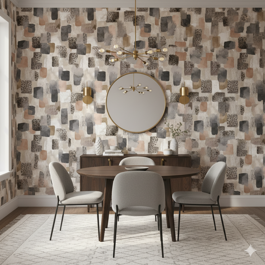 Cinder Mosaic Wallpaper