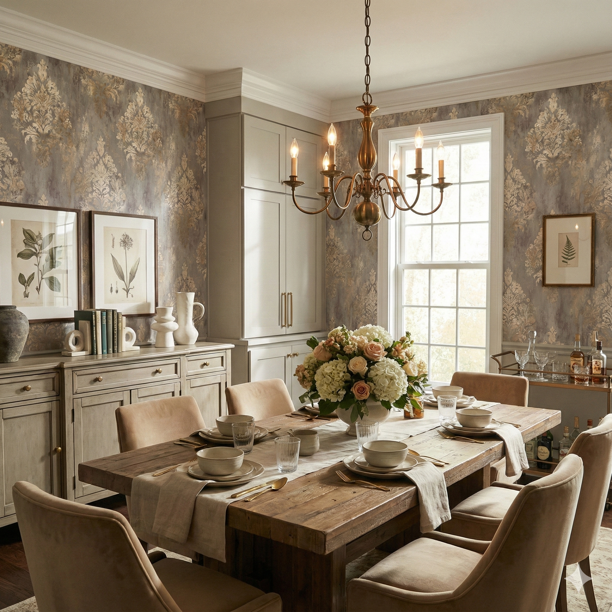 Heirloom Damask Wallpaper