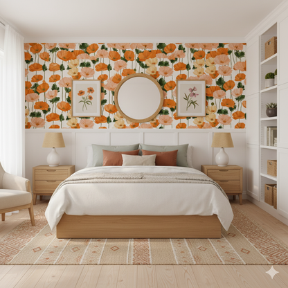 Marabella Poppy Wallpaper