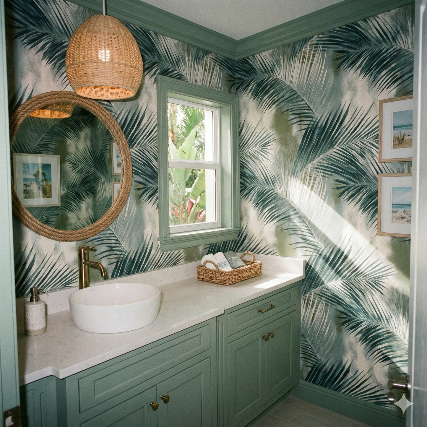 Winterglass Palms Wallpaper