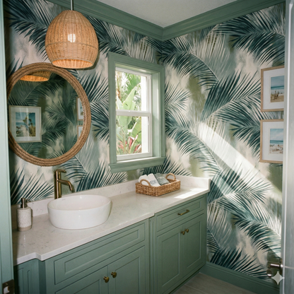 Winterglass Palms Wallpaper