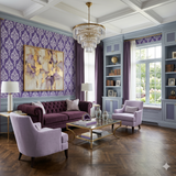 Wisteria Damask Wallpaper