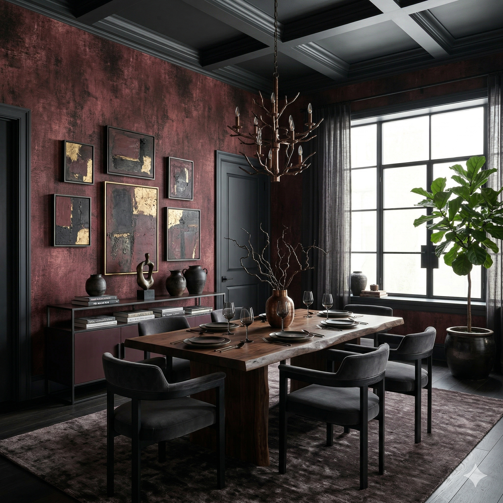 Rouge Patina Wallpaper
