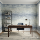 Smoke Signal Wallpaper with a cloudy pattern featuring blue and gray hues.
