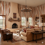 Canyon Graffiti Wallpaper in southwestern style with vertical wood-like pattern.