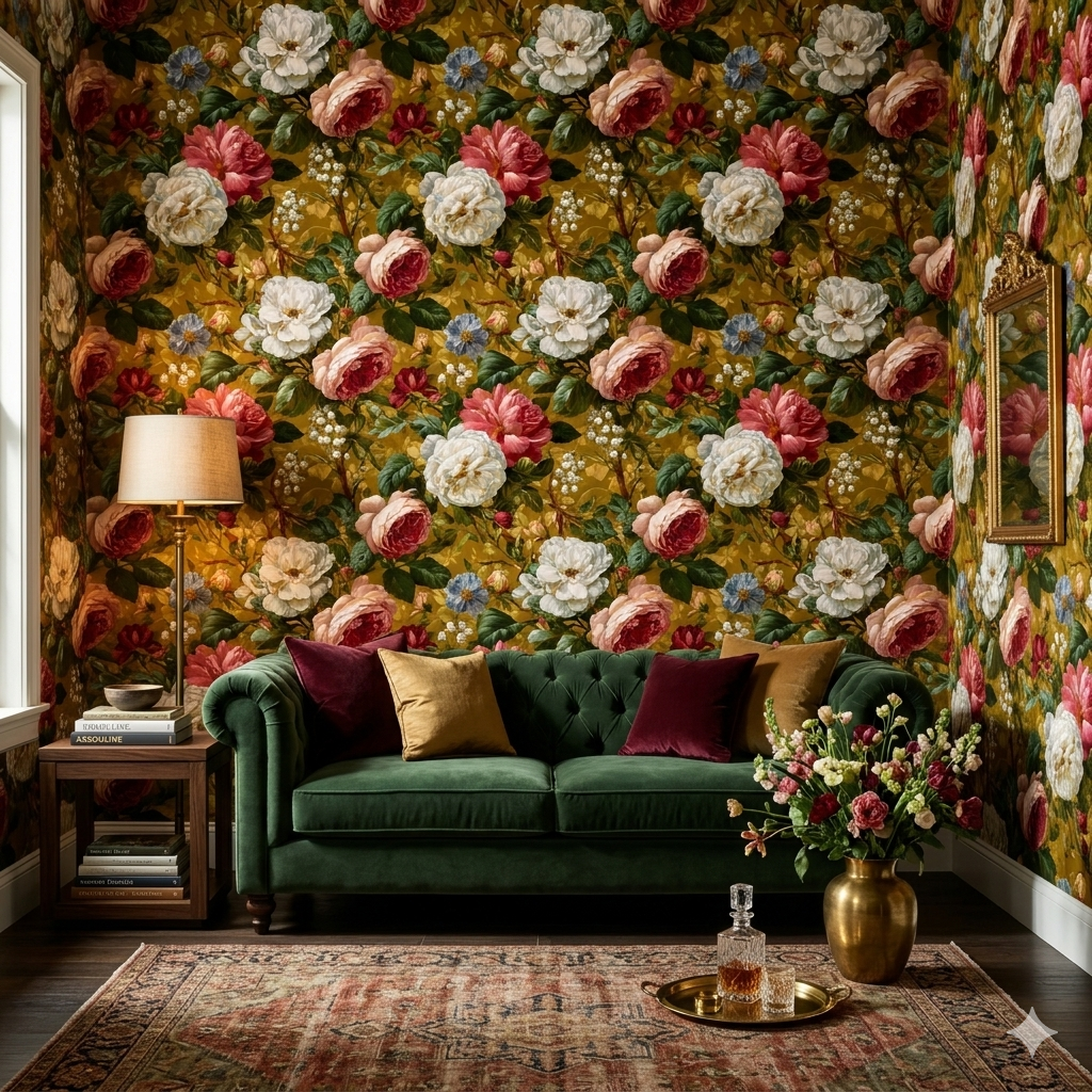 Honey Estate Floral Wallpaper