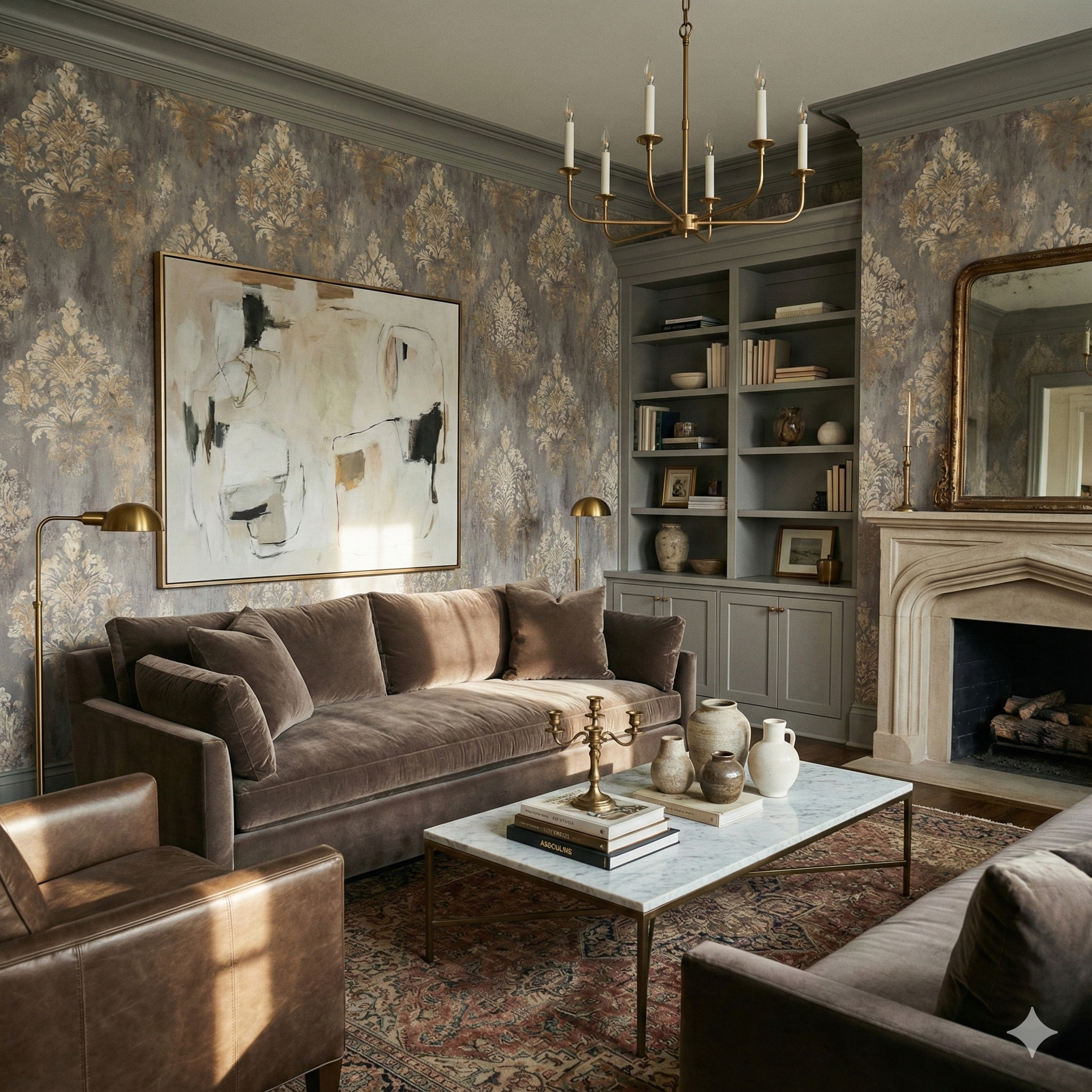 Heirloom Damask Wallpaper