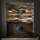 Tempest Horizon wallpaper featuring a stormy cloud pattern and a moody, dramatic atmosphere.
