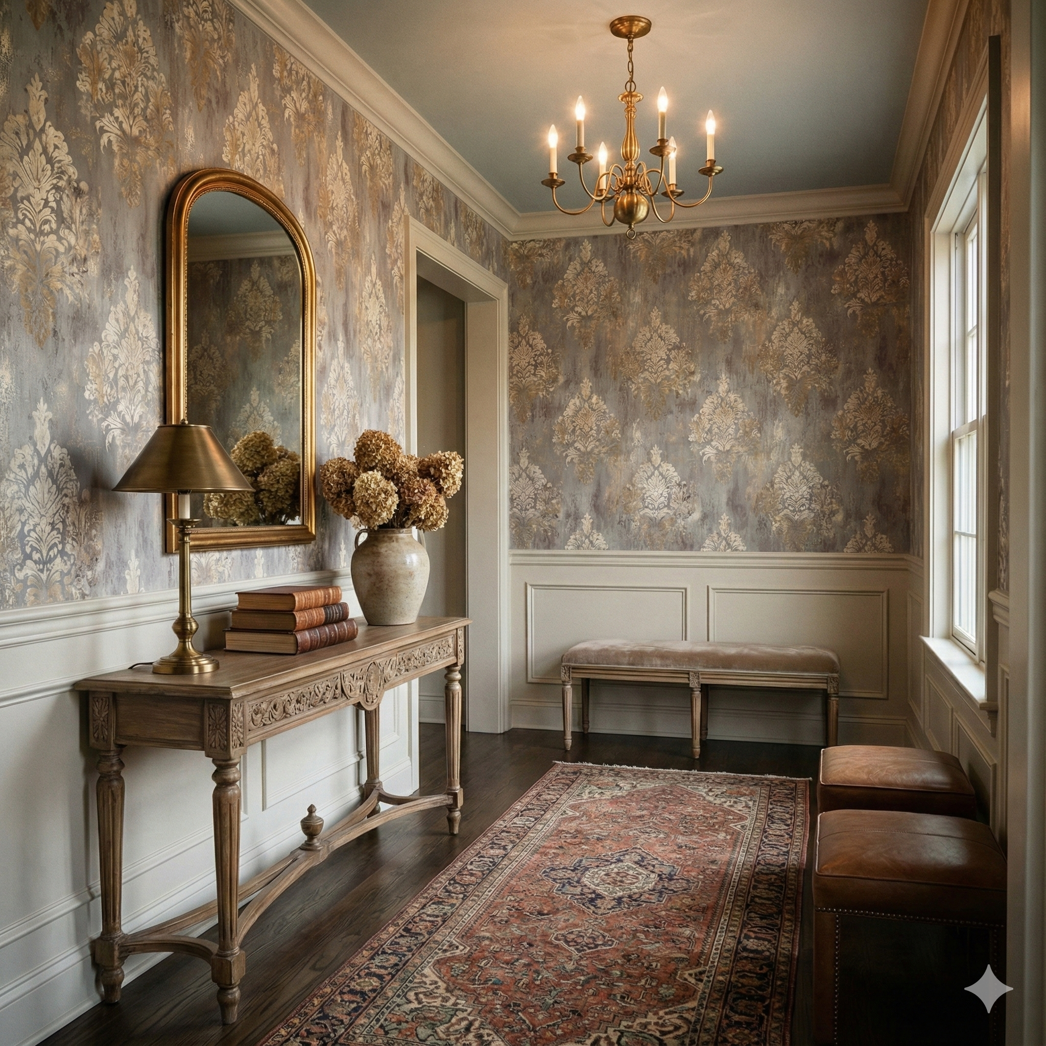 Heirloom Damask Wallpaper
