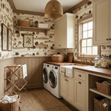 Applegate Acres Wallpaper with a pastoral print and charming farmhouse style.