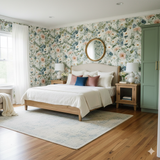 Floral Silverpoint Daisyfield Wallpaper from Wallpaper Direct featuring a pink and navy floral pattern.