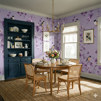 Violet Orchard Drift Wallpaper