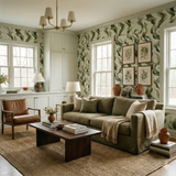 Lyria Tidescape wallpaper with a wavy green organic pattern.