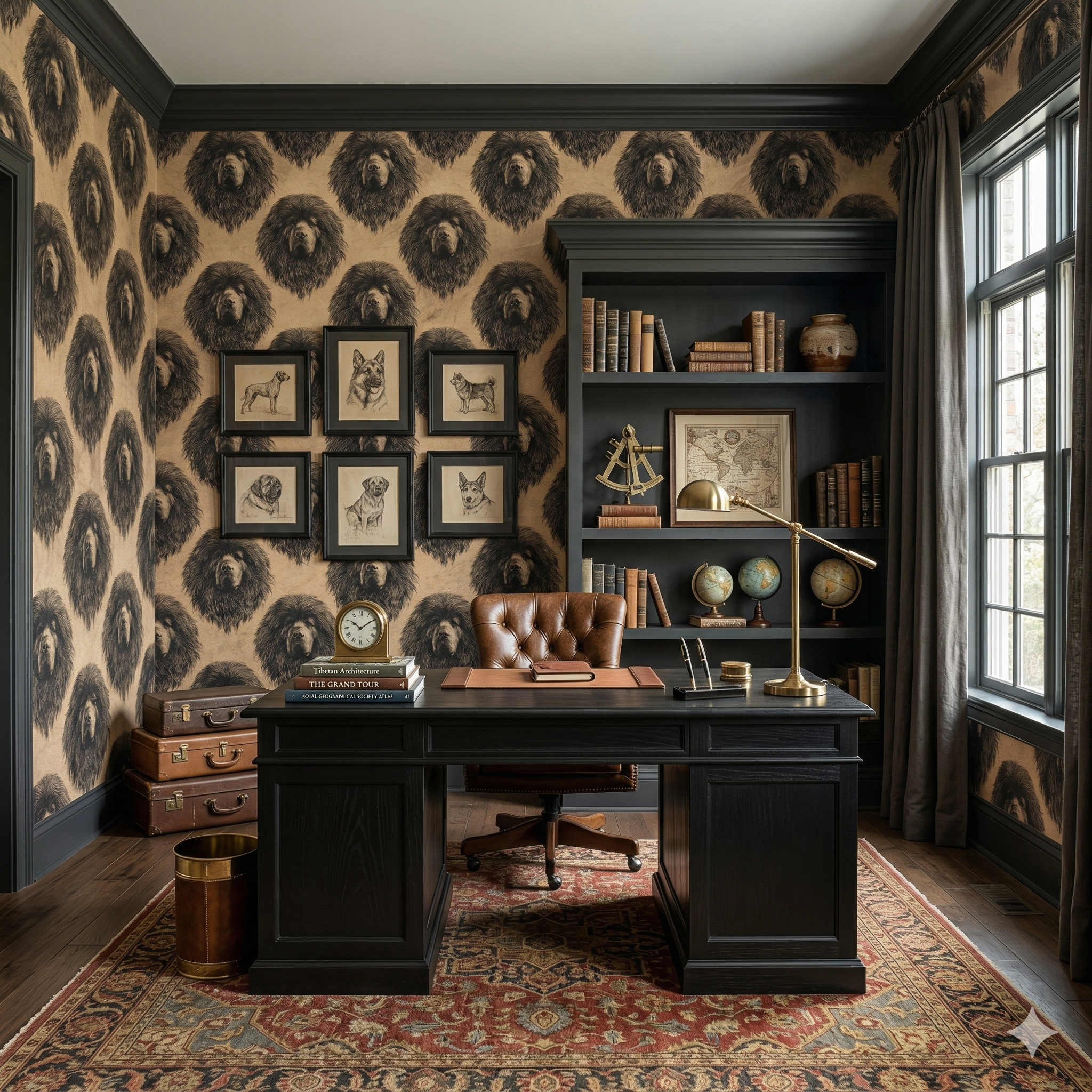 Highland Etching Wallpaper