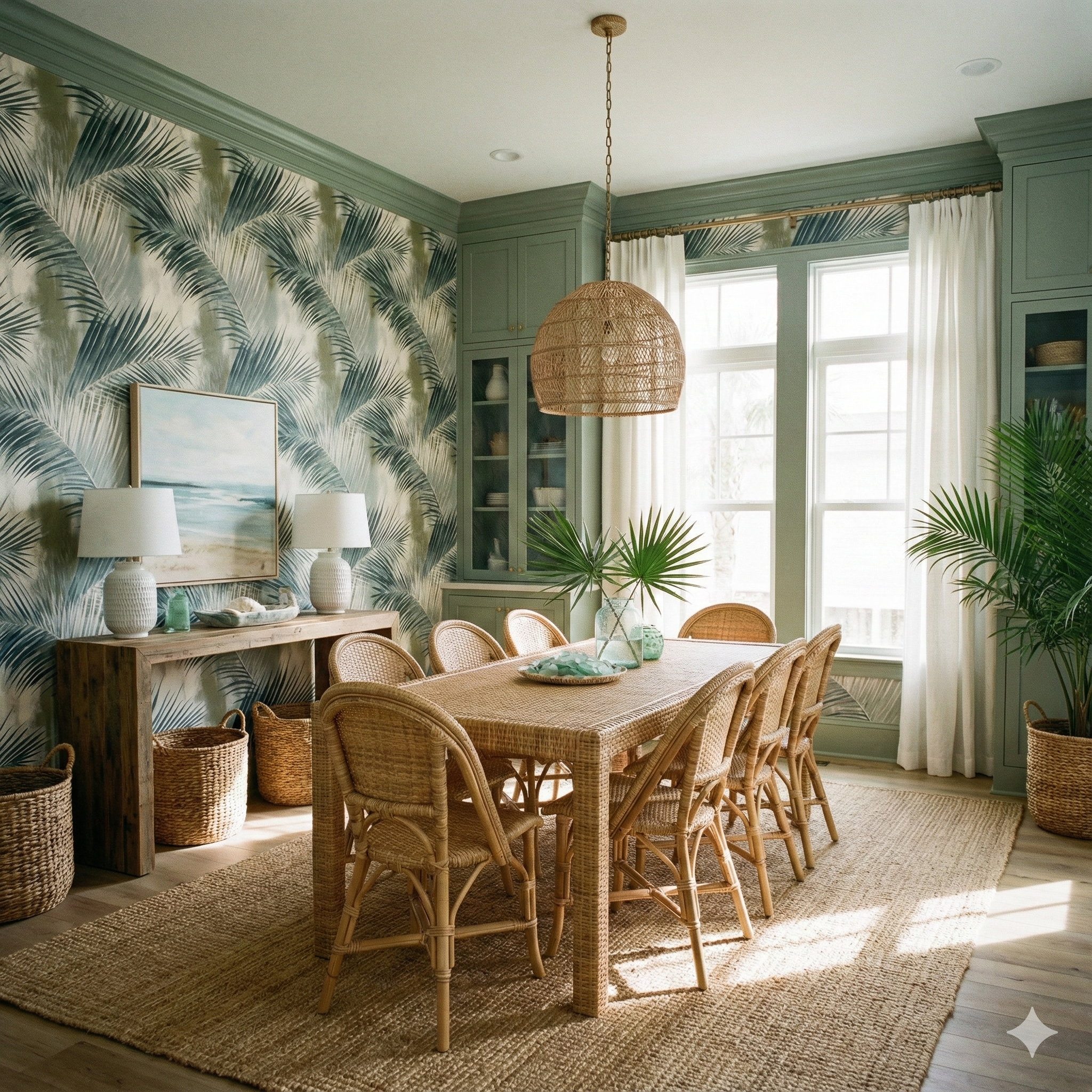 Winterglass Palms Wallpaper