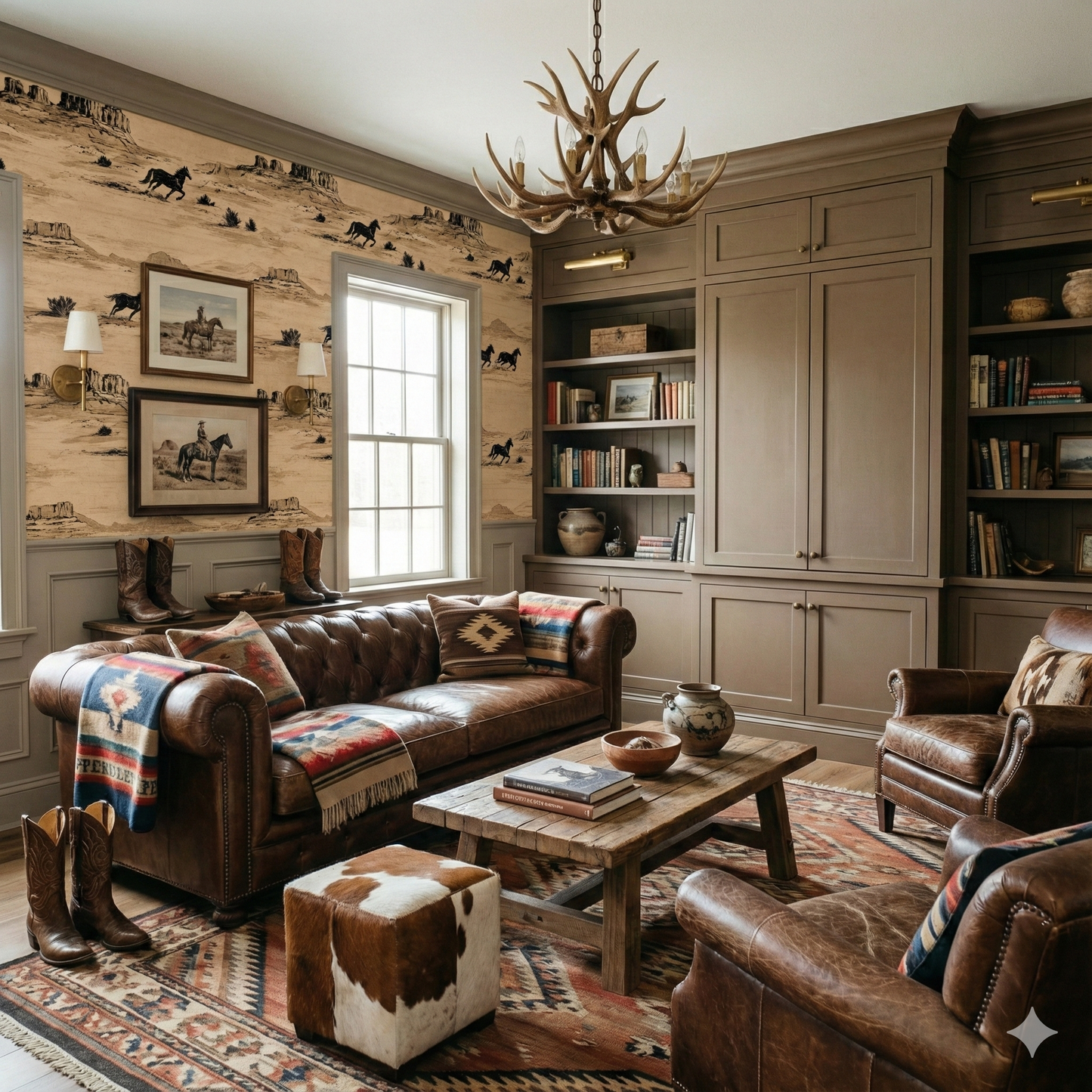 Stampede at Sage Flats Wallpaper