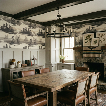 Misted Pines Inlet Wallpaper