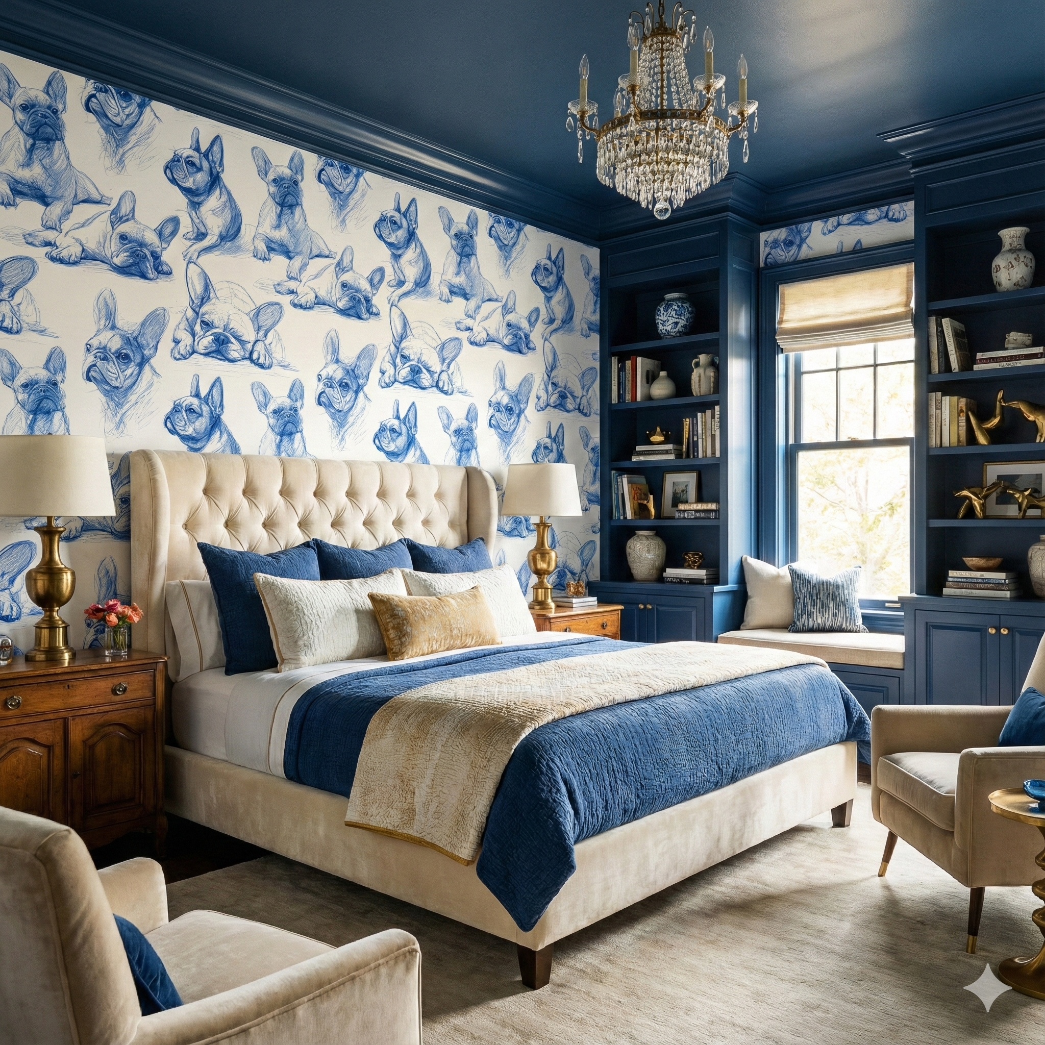 Sketchbook Frenchies Wallpaper