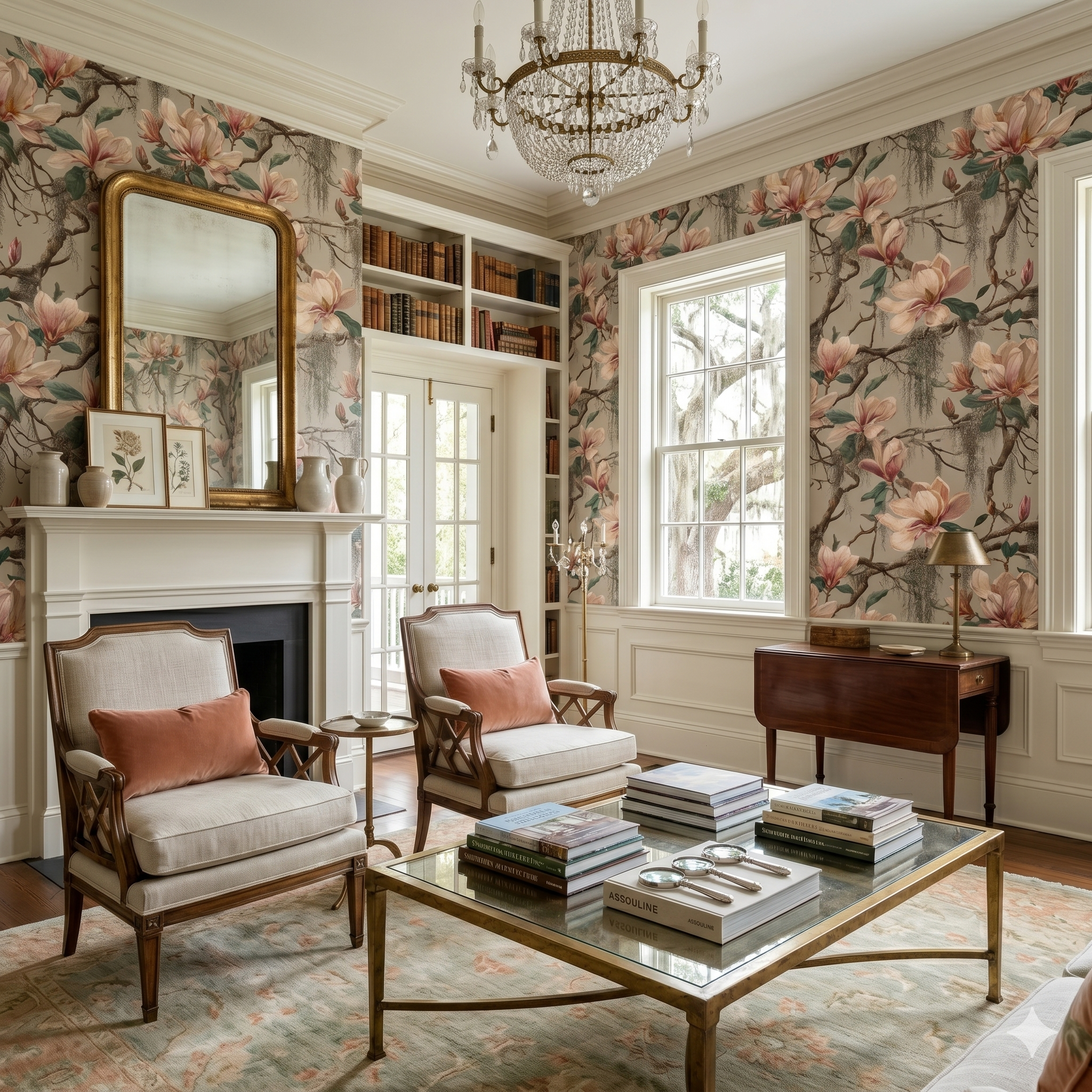 Spanish Moss Magnolia Wallpaper