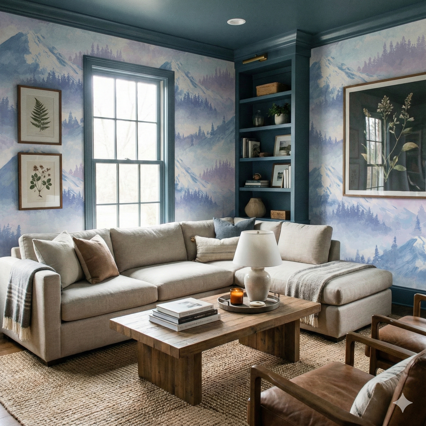 Alpine Lavender Crest Wallpaper