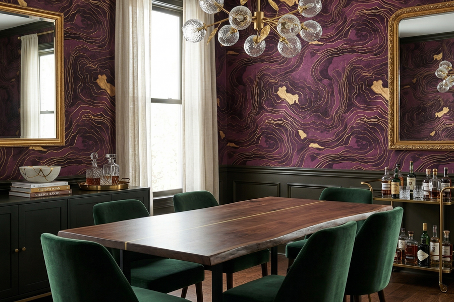 Nocturne Amethyst Vale Wallpaper