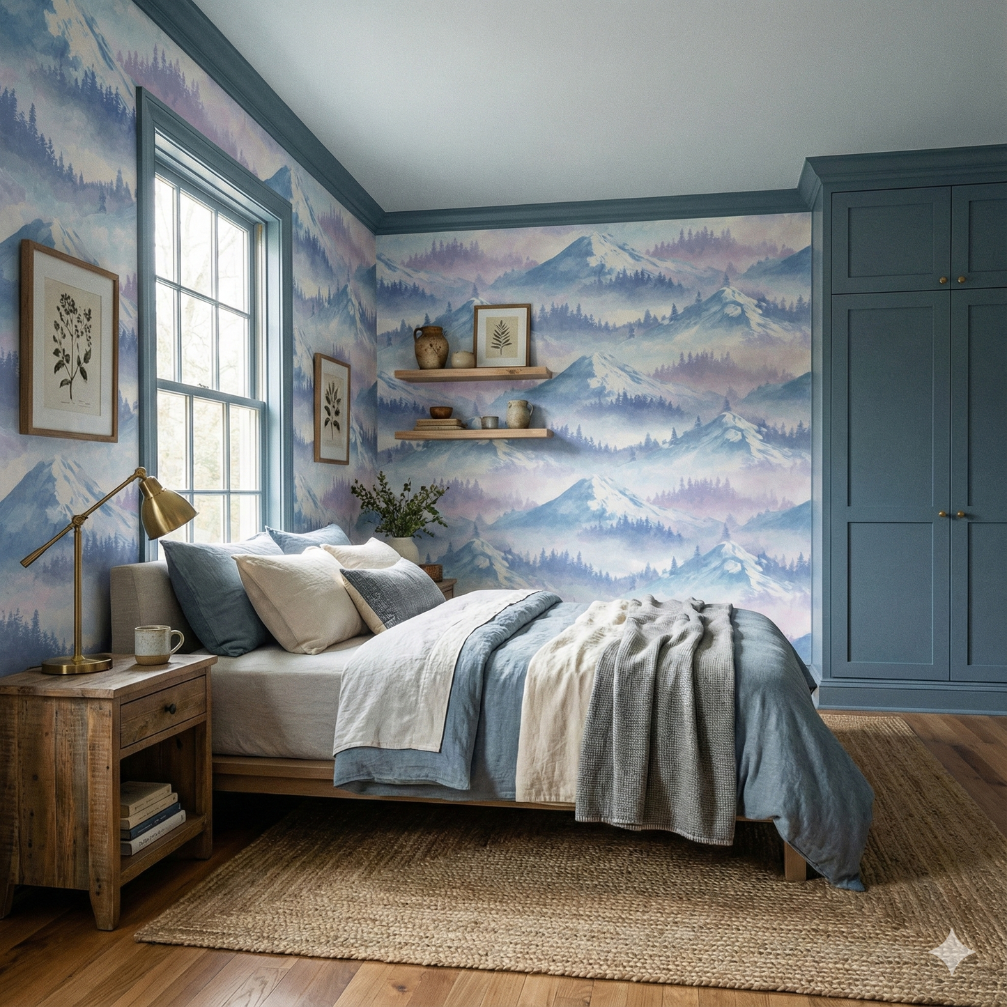 Alpine Lavender Crest Wallpaper