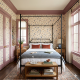 Pressed Cornflower Letter Wallpaper