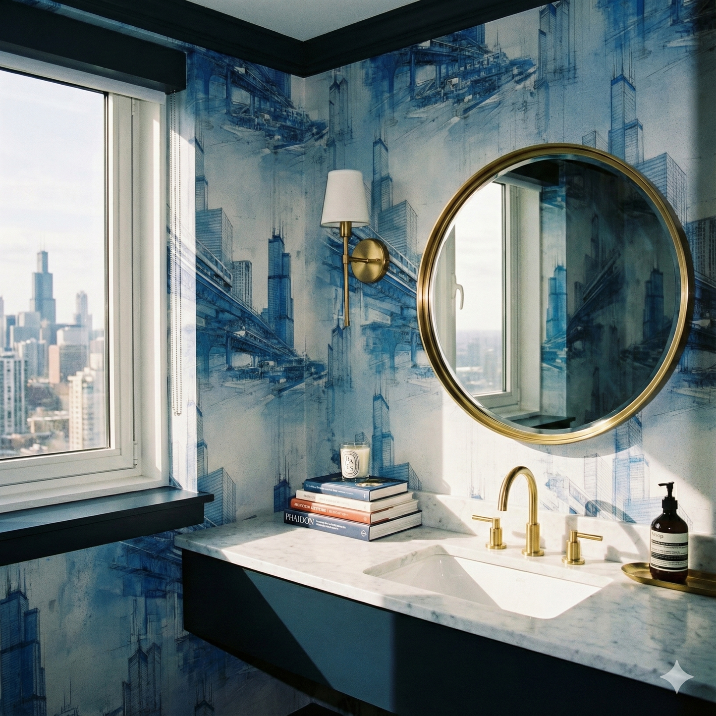 Blueprint Metropolis Wallpaper