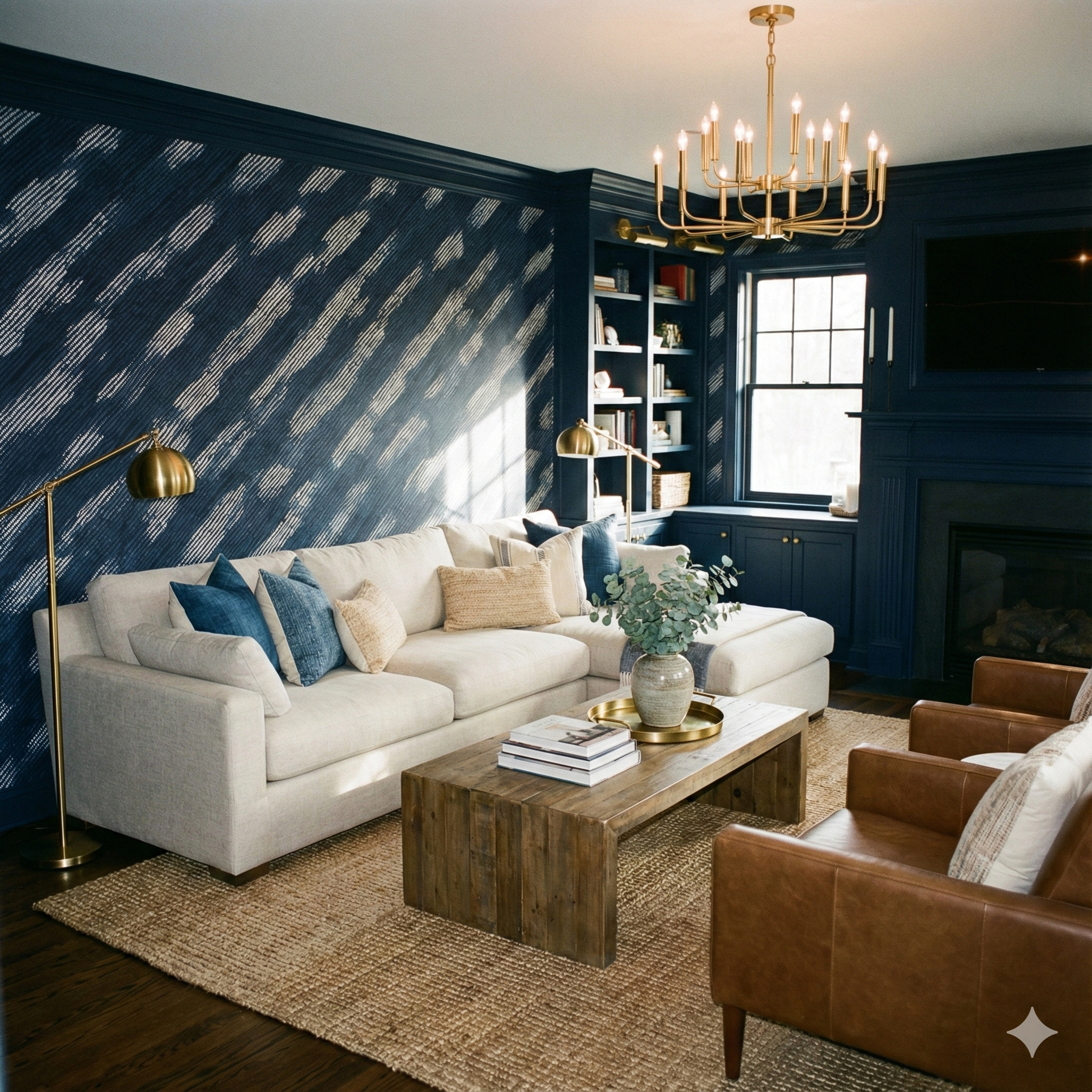 Patterned Harborline Weave wallpaper, with a diagonal stripe design and textured appearance.