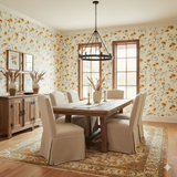 Floral Sunpatch Dancers Wallpaper with yellow flower pattern, textured background.