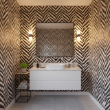 Sable Current wallpaper with zebra-like chevron pattern.