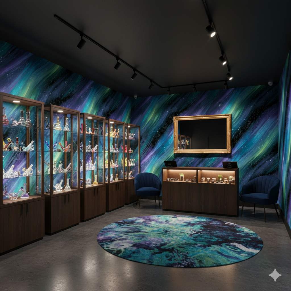 Colorful Aurora Vale Wallpaper featuring an aurora borealis design.