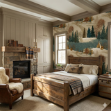 Everquiet Hollow wallpaper with a winter landscape, by wallpaper with blue and white snow scene.