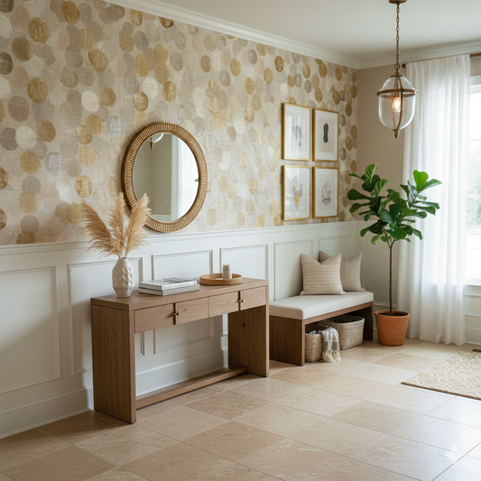 Gilded Sphere Sonata Wallpaper