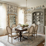 Maison Ruecrest Wallpaper featuring a Parisian building pattern.