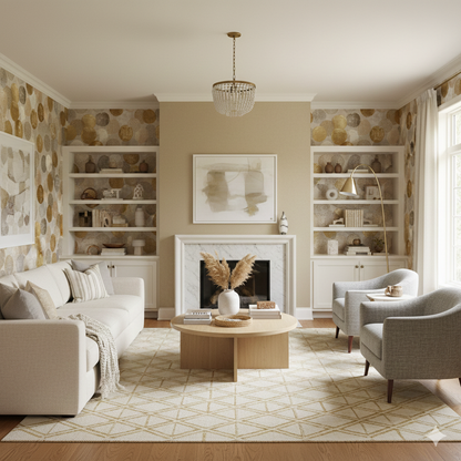 Gilded Sphere Sonata Wallpaper