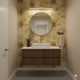 Golden hive wallpaper with hexagonal geometric pattern, featuring gold and white colors.
