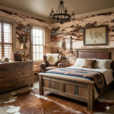 Scenic Copper Creek Range Wallpaper with a mountain landscape pattern and featuring shades of brown and tan.